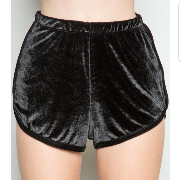 Brandy Melville Pants - brandy Melville velvet shorts